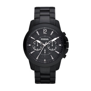 Horlogeband Fossil FS4723 Roestvrij staal (RVS) Zwart 22mm
